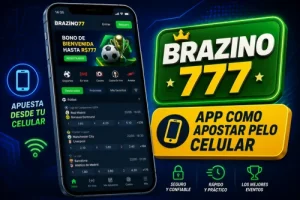 Aplicación móvil Brazino777 en smartphone
