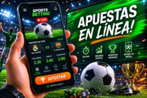 Smartphone con plataforma de apuestas deportivas en vivo