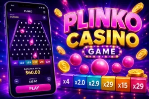 Juego Plinko en smartphone con premios y multiplicadores
